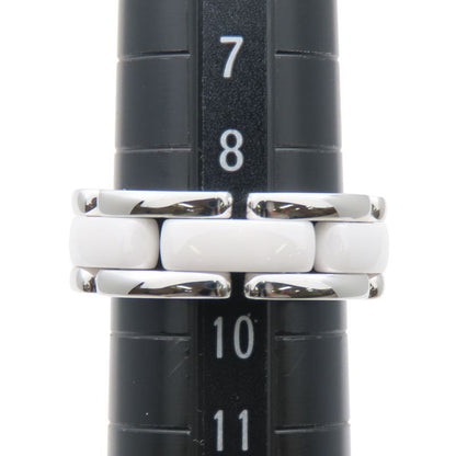 Chanel Ring Ultra Medium 49 18K White Gold White Ceramic Approx 9.2g White Gold