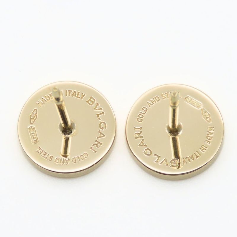 Bulgari Earrings Bulgari 18K Steel Approx 3.9g Yellow Gold Silver Jewelry