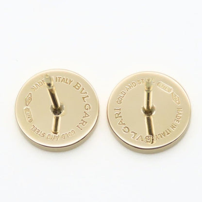 Bulgari Earrings Bulgari 18K Steel Approx 3.9g Yellow Gold Silver Jewelry