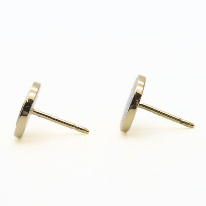 Bulgari Earrings Bulgari 18K Steel Approx 3.9g Yellow Gold Silver Jewelry