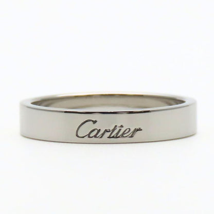 Cartier Ring C De Wedding 60 Pt950 Approx 7.69g Platinum Jewelry Simple Small