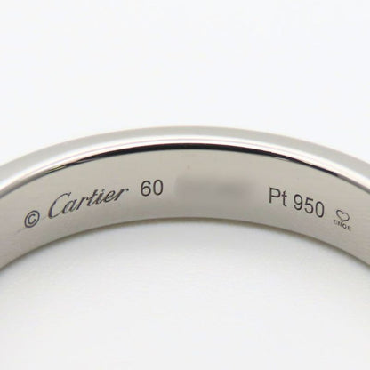 Cartier Ring C De Wedding 60 Pt950 Approx 7.69g Platinum Jewelry Simple Small