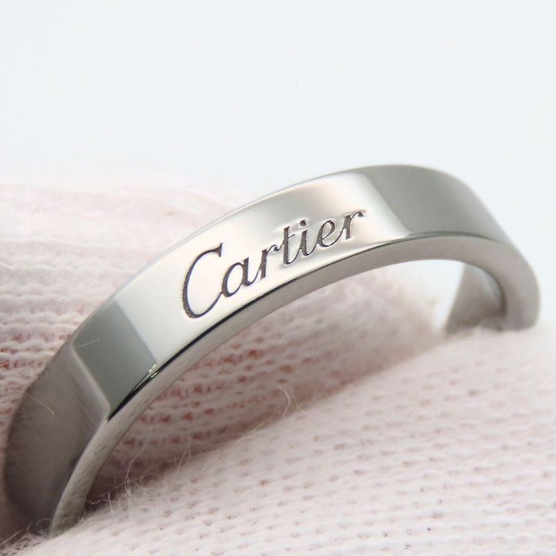 Cartier Ring C De Wedding 60 Pt950 Approx 7.69g Platinum Jewelry Simple Small