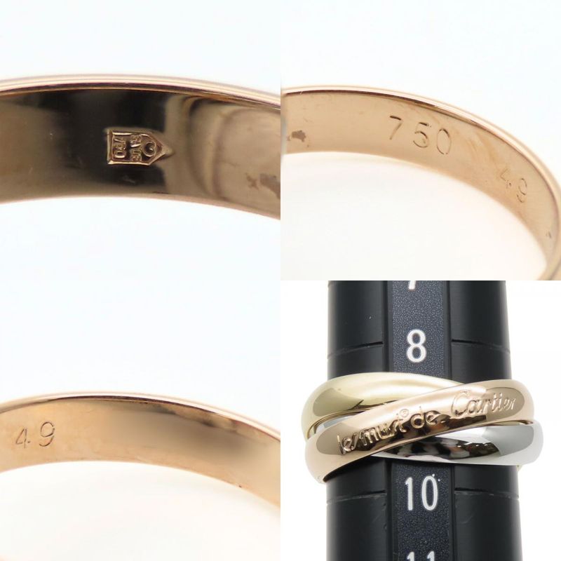 Cartier Ring - Trinity Classic 49 18K Yellow Gold 18K Pink Gold 18kwhite Gold