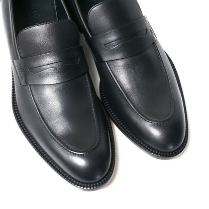 Gucci Loafers Size 8 1 2 Logo Leather Shoes Black 20251119 Ra6630