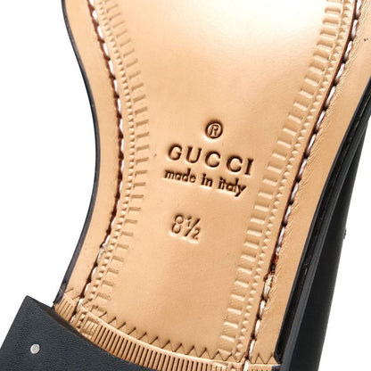 Gucci Loafers Size 8 1 2 Logo Leather Shoes Black 20251119 Ra6630