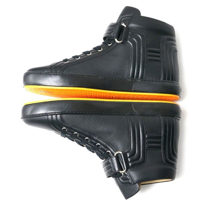 Hermes Sneakers Size 43 High Cut Boots Hoof Fastener Leather Shoes