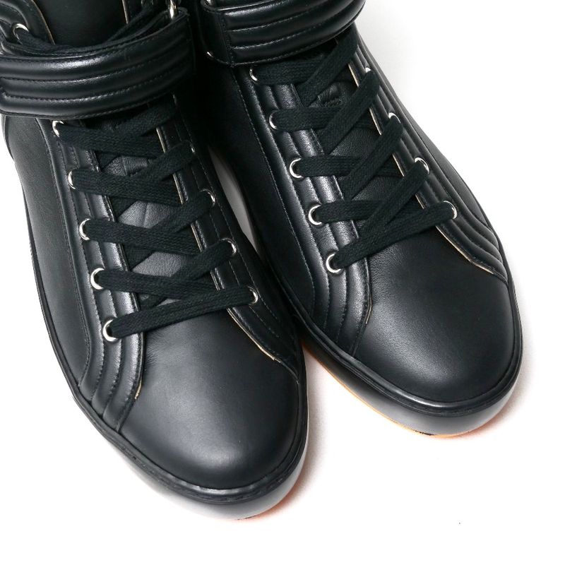 Hermes Sneakers Size 43 High Cut Boots Hoof Fastener Leather Shoes