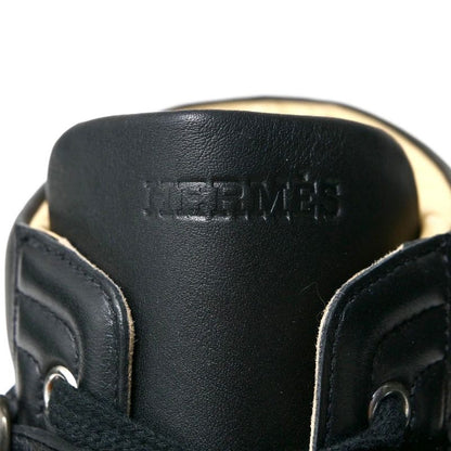 Hermes Sneakers Size 43 High Cut Boots Hoof Fastener Leather Shoes