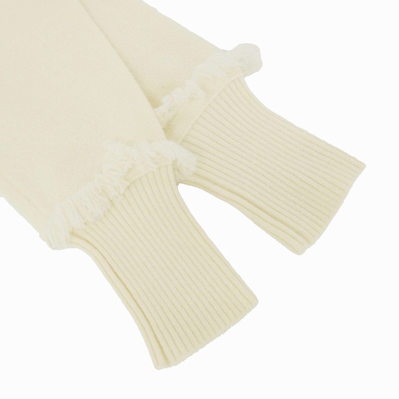 Chanel Cashmere Fringe Knit Cardigan P49690k06270 Ivory 44