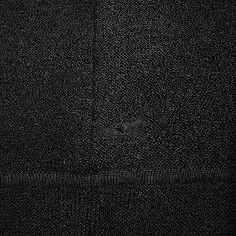 Hermes Silk Alpaca High Neck Knit Dress 17-7711 Black 40