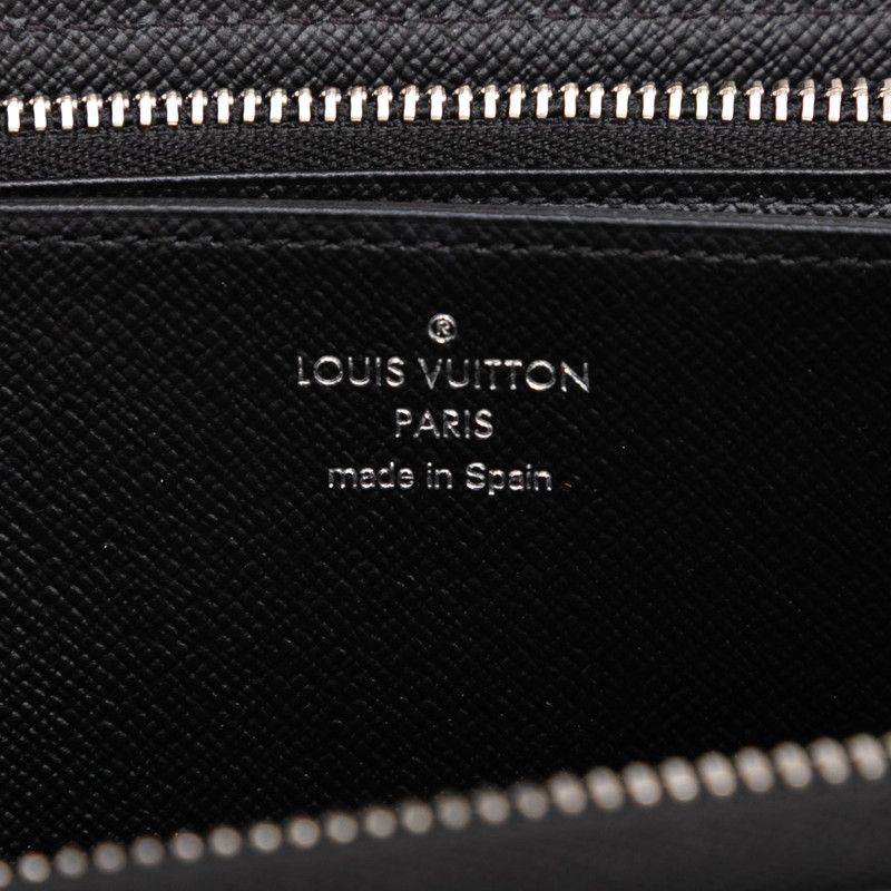 Louis Vuitton Epi Zippy Wallet Stories Long Wallet Round Zipper M63376 Black