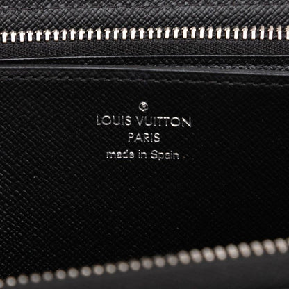 Louis Vuitton Epi Zippy Wallet Stories Long Wallet Round Zipper M63376 Black
