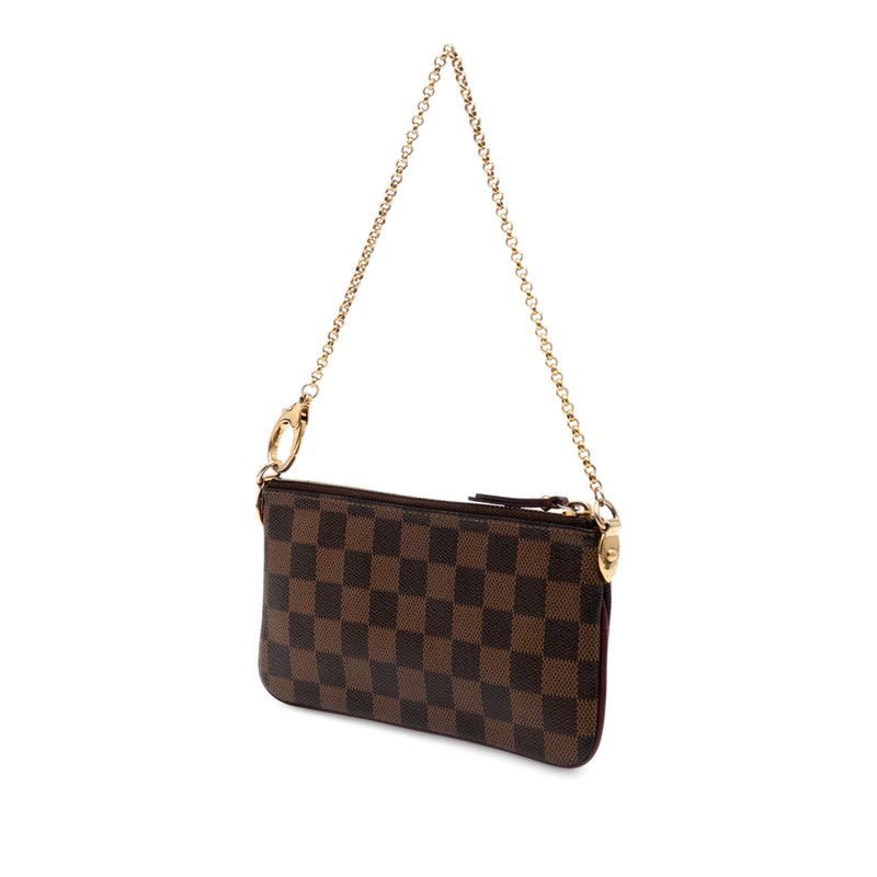 Louis Vuitton Damier Pochette Mira MM Chain Handbag Mini Shoulder Bag N63091