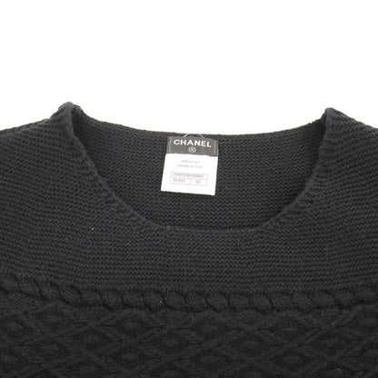 Chanel Sleeveless Nordic Cashmere Knit Dress P46753k05906 Black 40