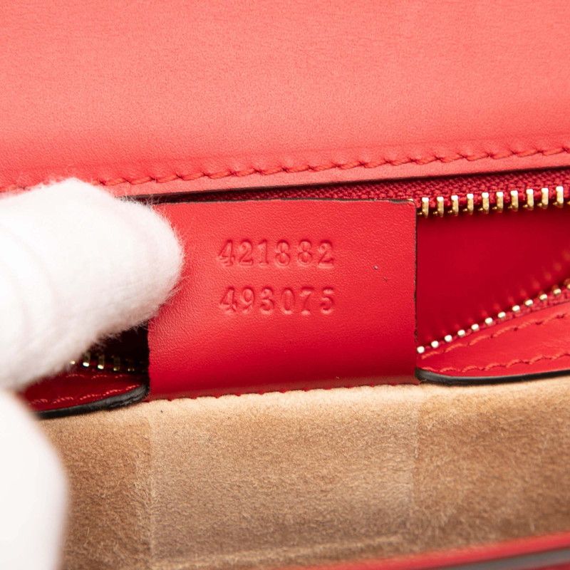 Gucci Sylvie 421882 White Leather Women's Gucci