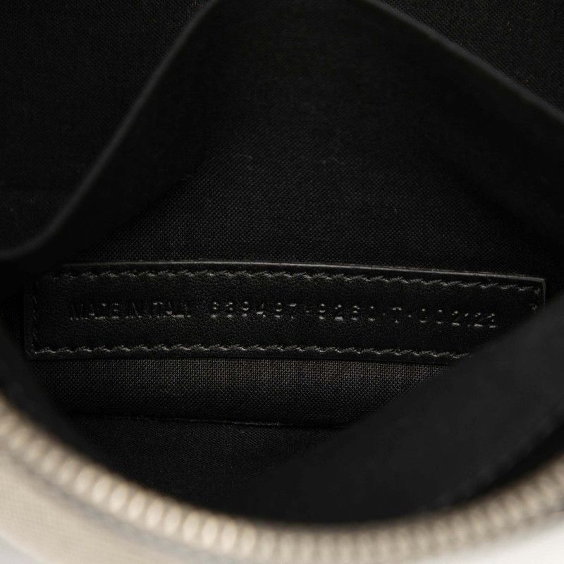 Balenciaga Logo 2948516 Beige Black Canvas Leather Women's Balenciaga