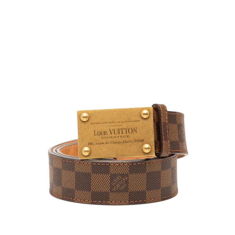 Louis Vuitton Damier Santure Neo En Venture Belt Size: 100/40 M9234 Ebène Brown