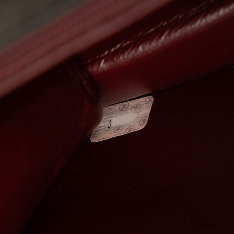 Chanel Matelasse Coco Mark Push Lock Chain Shoulder Bag Black Lambskin Women