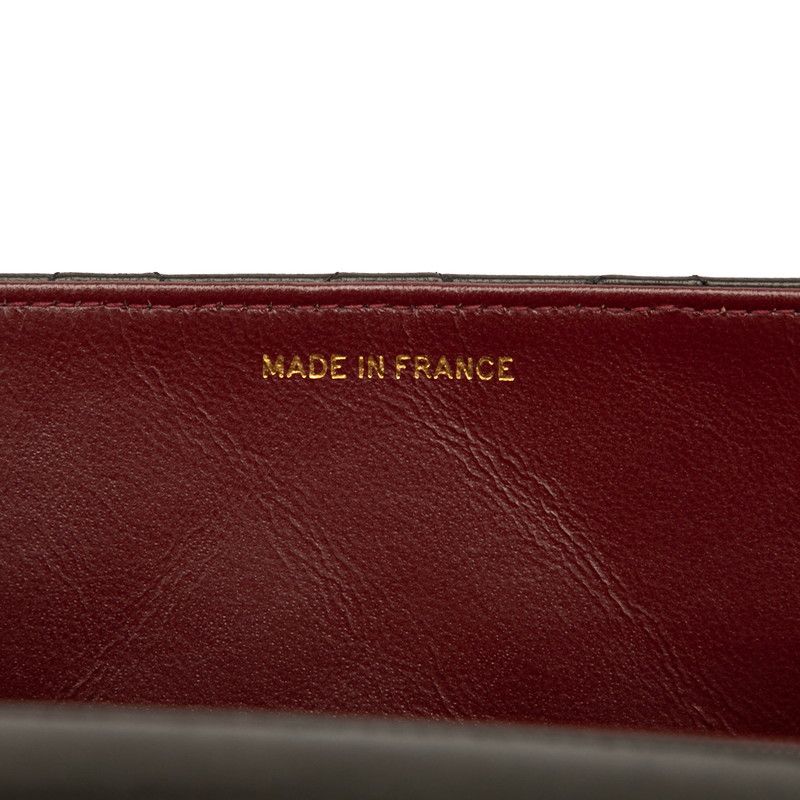 Chanel Matelasse Coco Mark Push Lock Chain Shoulder Bag Black Lambskin Women