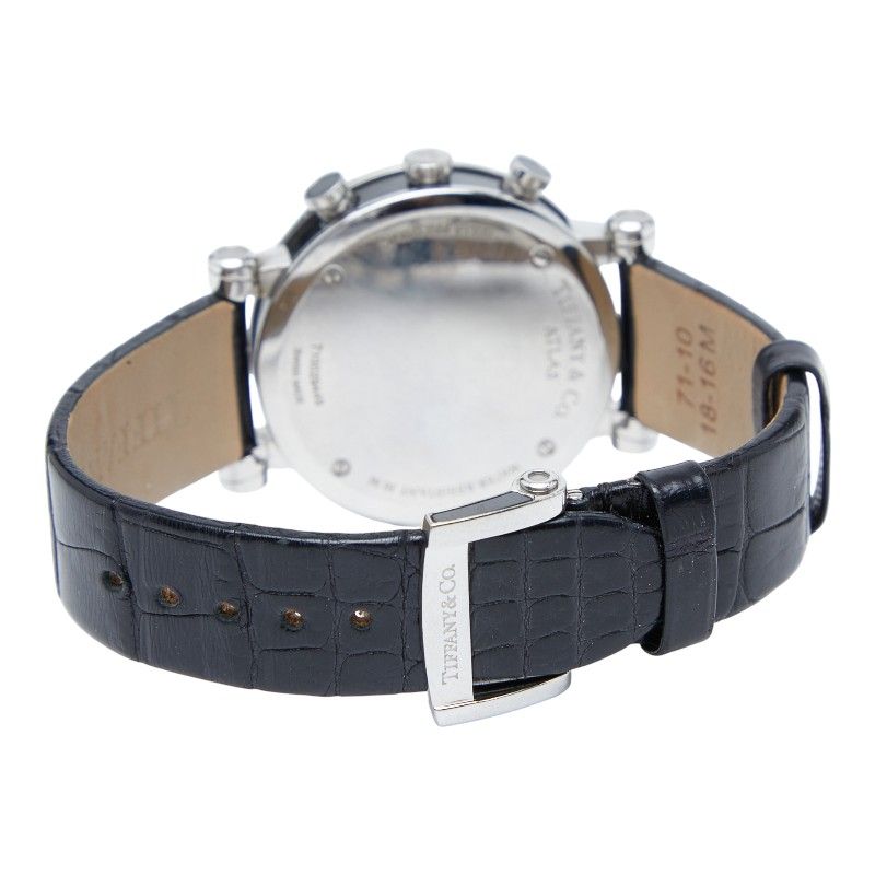 Tiffany & Co Atlas Z1301.32.11a10a71a Black Silver Stainless Steel Ceramic