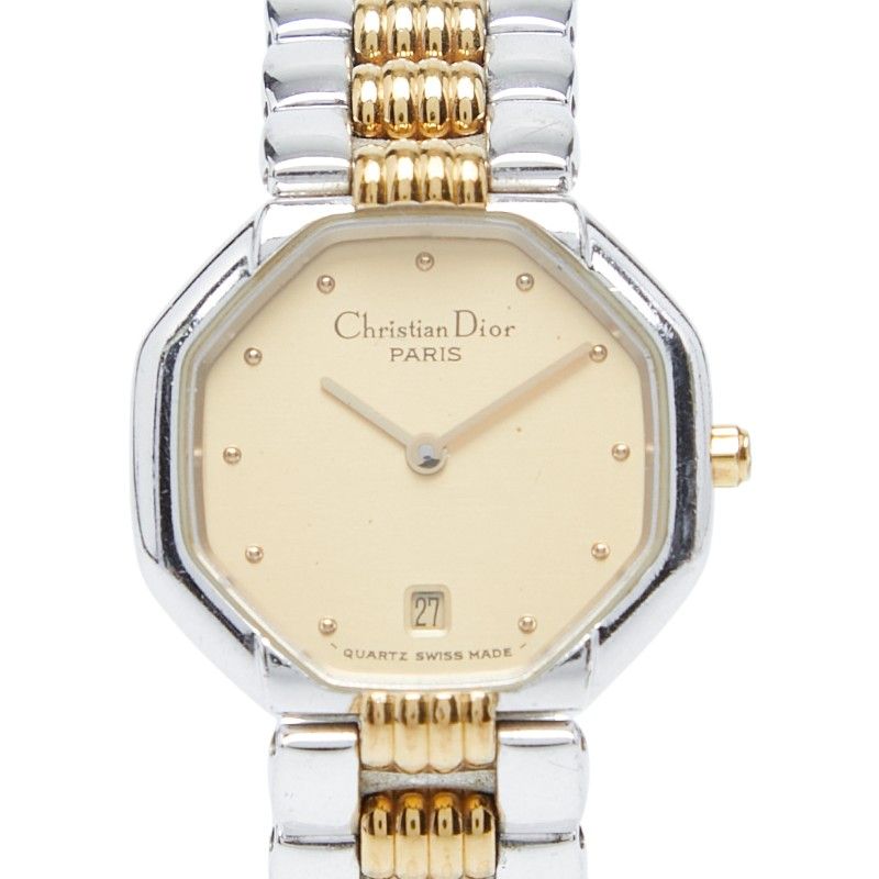 Dior Octagon Silver Gold Stainless Steel Plated Ladies Dior