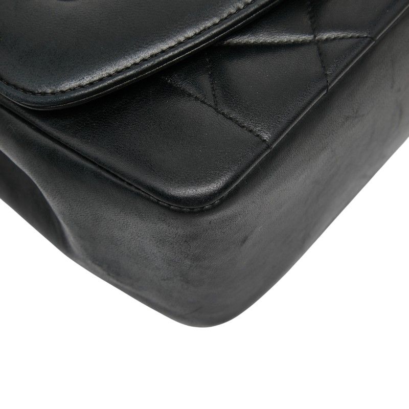 Chanel Coco Mark Matelasse 25 Diana Chain Shoulder Bag No 1 Black Lambskin
