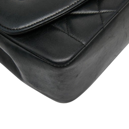 Chanel Coco Mark Matelasse 25 Diana Chain Shoulder Bag No 1 Black Lambskin