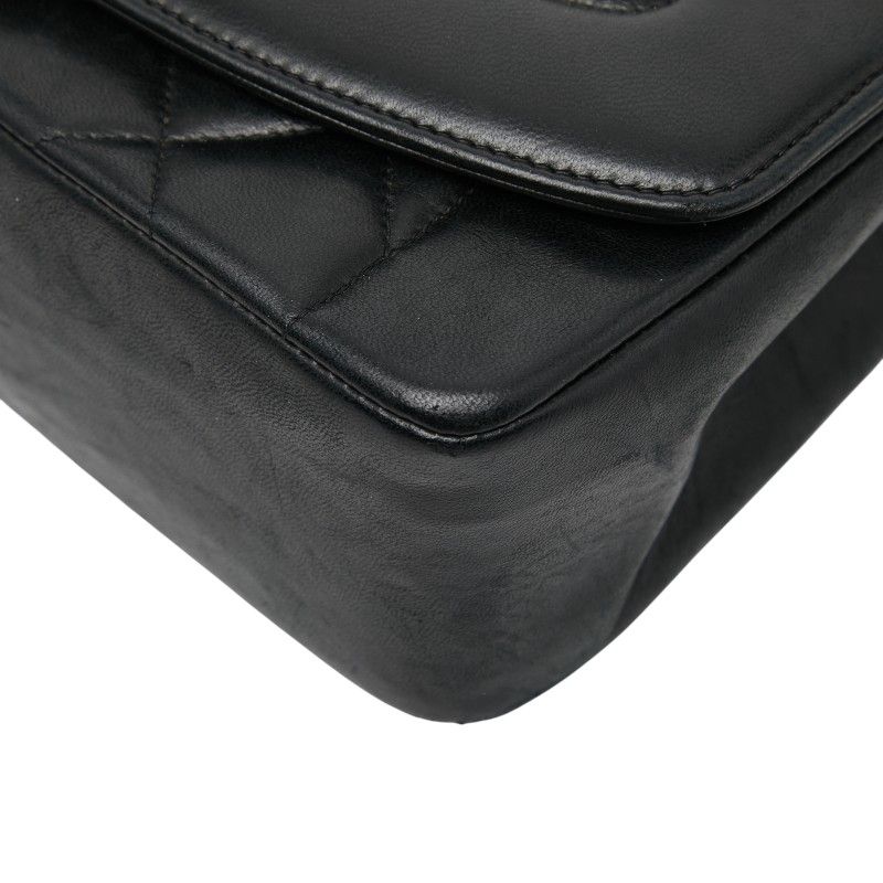Chanel Coco Mark Matelasse 25 Diana Chain Shoulder Bag No 1 Black Lambskin