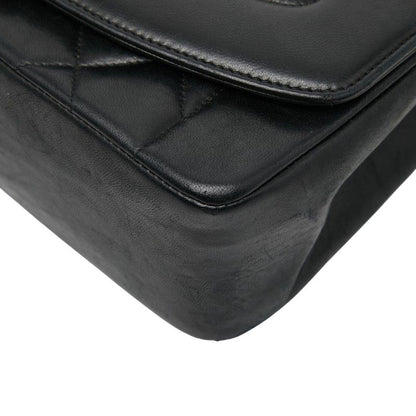 Chanel Coco Mark Matelasse 25 Diana Chain Shoulder Bag No 1 Black Lambskin