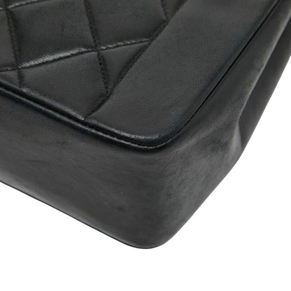 Chanel Coco Mark Matelasse 25 Diana Chain Shoulder Bag No 1 Black Lambskin