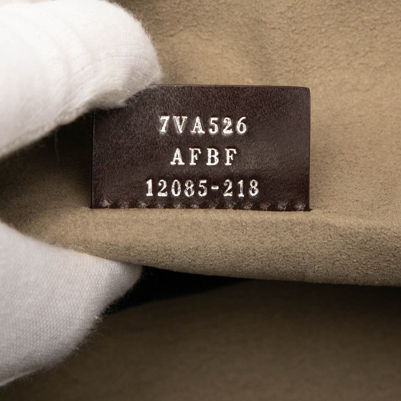 Fendi Logo 7va526 Brown Leather Women's Fendi