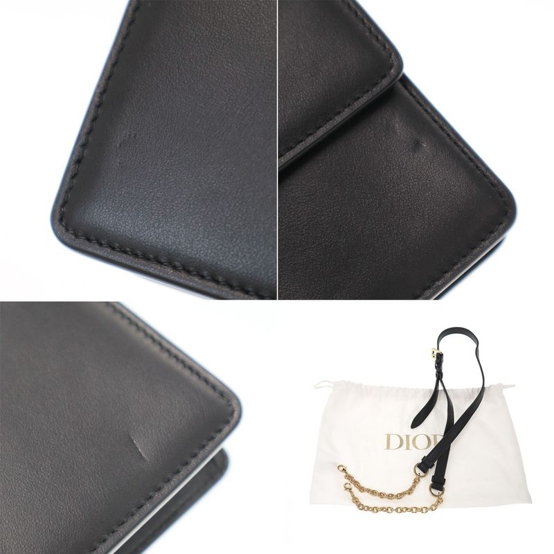 Christian Dior Miss Montaigne Mini Shoulder Bag in Black Smooth Calfskin