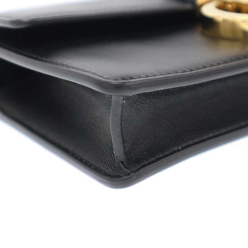 Christian Dior Miss Montaigne Mini Shoulder Bag in Black Smooth Calfskin