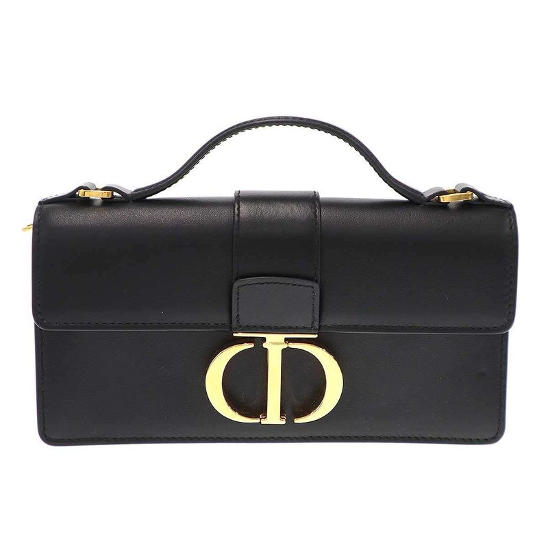 Christian Dior Miss Montaigne Mini Shoulder Bag in Black Smooth Calfskin