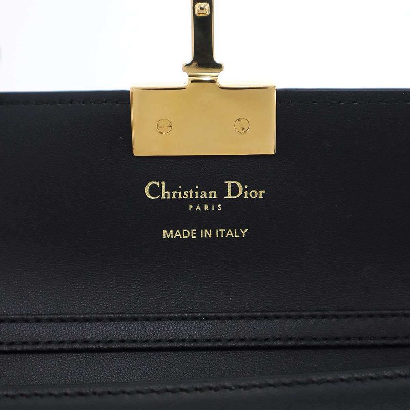 Christian Dior Miss Montaigne Mini Shoulder Bag in Black Smooth Calfskin