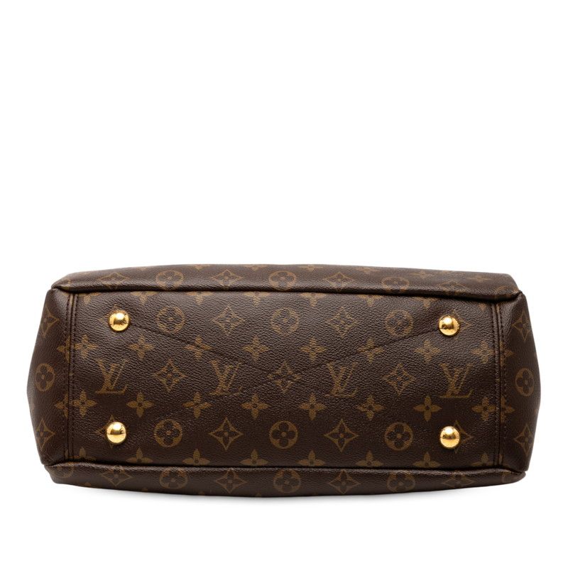 Louis Vuitton Monogram Pallas Handbag Shoulder Bag 2WAY M41175 Threes Red Brown