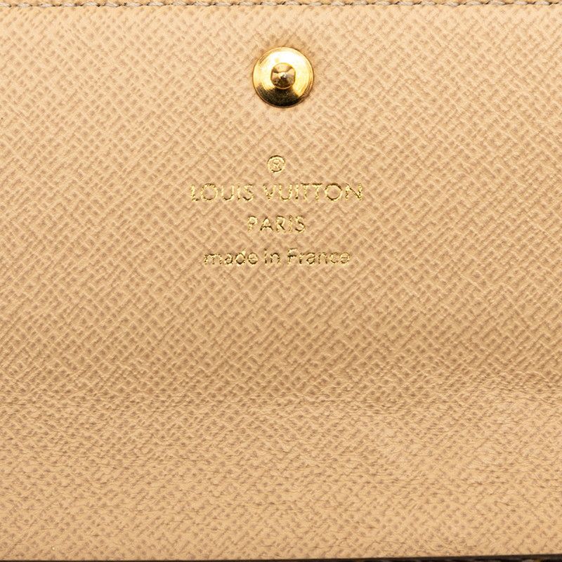 Louis Vuitton Monogram Dantele Portefeuille Sarah M95389 Brown Gold PVC Leather