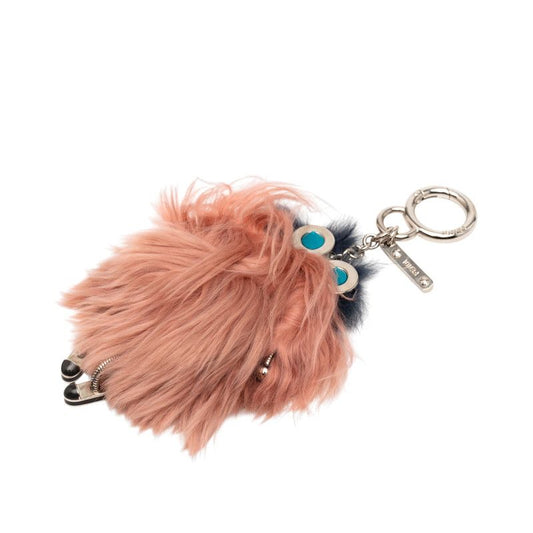 Fendi Monster Witches Key Holder Charm Bagcharm Pink Blue Fur Women's Fendi