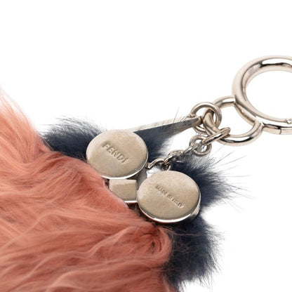 Fendi Monster Witches Key Holder Charm Bagcharm Pink Blue Fur Women's Fendi