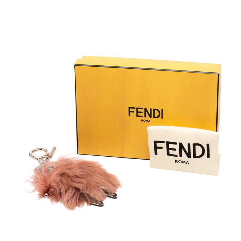 Fendi Monster Witches Key Holder Charm Bagcharm Pink Blue Fur Women's Fendi