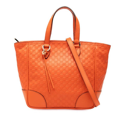 Gucci Micro Guccissima Handbag Shoulder Bag 2WAY 449241 Orange Leather Ladies