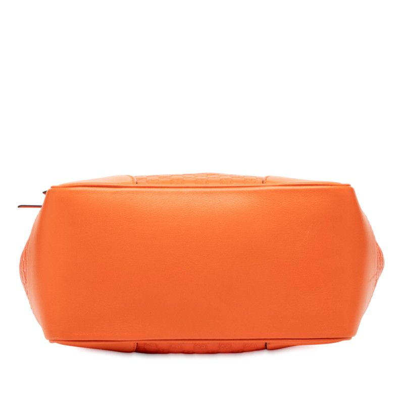 Gucci Micro Guccissima Handbag Shoulder Bag 2WAY 449241 Orange Leather Ladies