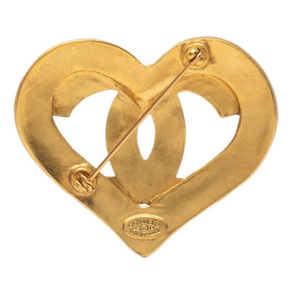 Chanel Vintage Coco Mark Heart Chef Gold Plated Women's Chanel