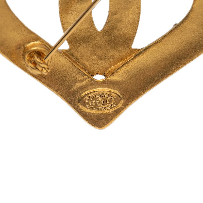 Chanel Vintage Coco Mark Heart Chef Gold Plated Women's Chanel