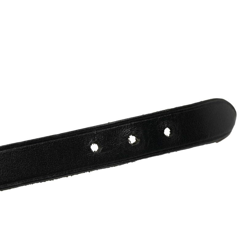 Hermes Api 2 Long Black Silver Leather Metal Women Hermes