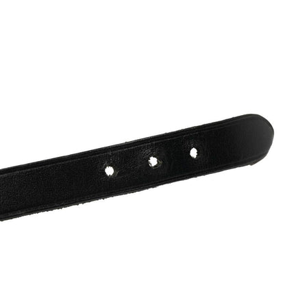 Hermes Api 2 Long Black Silver Leather Metal Women Hermes