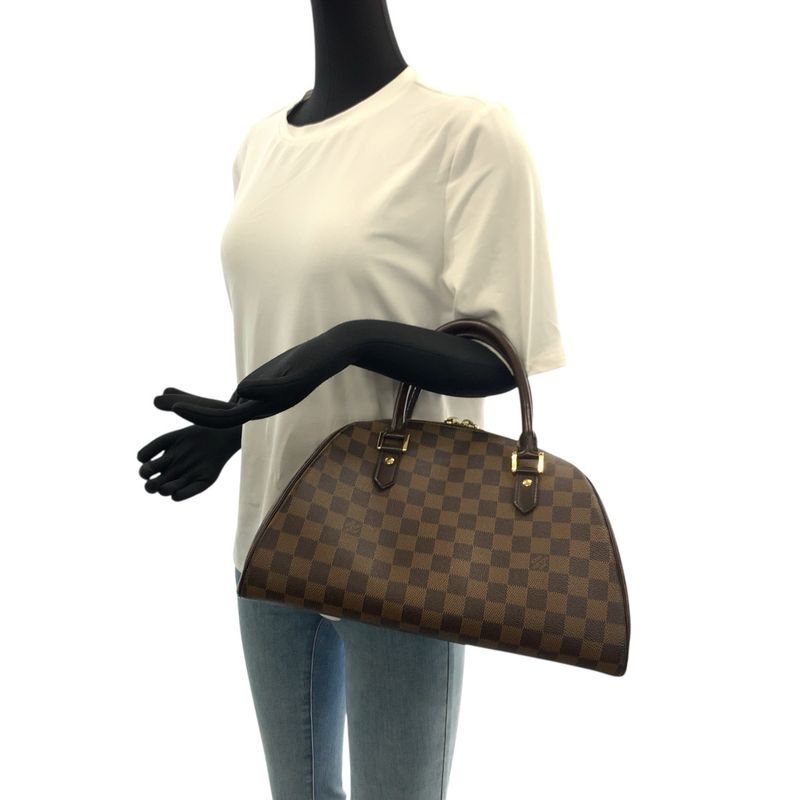Louis Vuitton Damier Rivera MM Brown Gold Hardware Pvc/leather N41434 Tote