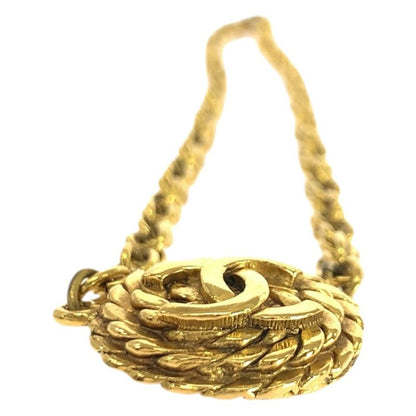 Chanel Vintage Coco Mark Gold Plated Necklace Pendant Ladies 505944
