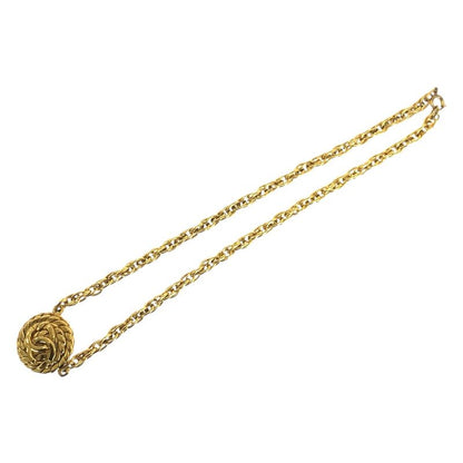 Chanel Vintage Coco Mark Gold Plated Necklace Pendant Ladies 505944